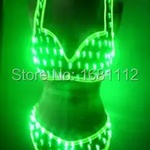 Светодиодный костюм/костюм со светящейся надписью/женский бюстгальтер шорты с люминисцентным рисунком/светодиодный балетный костюм вечерние