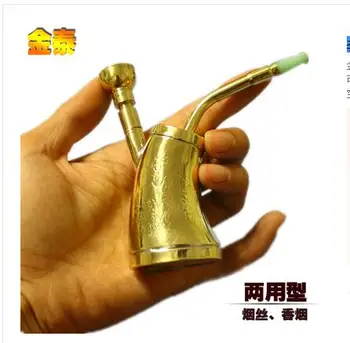 

China Jintai pure copper hookah water pipe hookah bent pot dual-use set