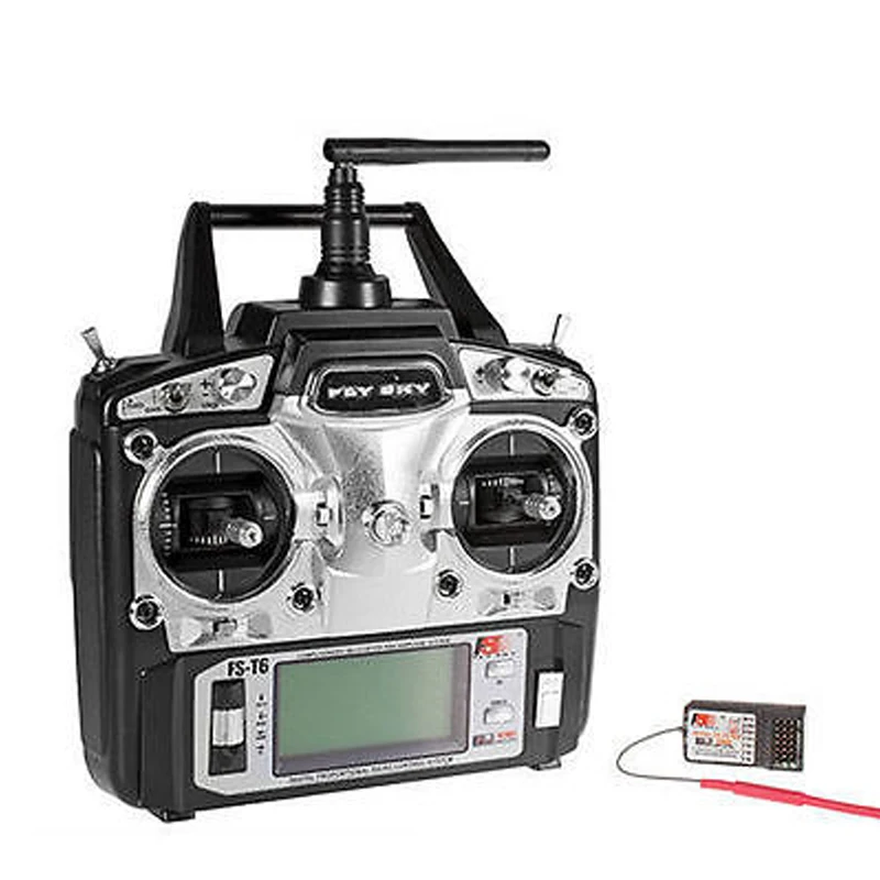 

LHI FPV Radio Control drone FlySky FS-T6 2.4G 6CH TX RX FS-R6B RCTransmitter Receiver System qav250