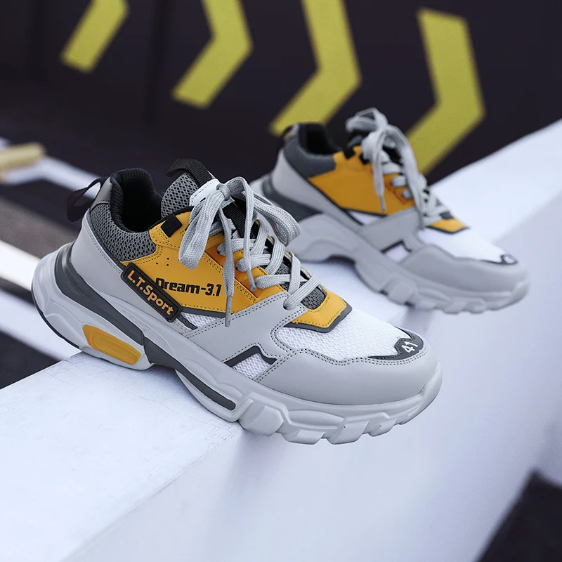 Skup 2019 New Mesh moda męska Casual lekkie wygodne buty lac up mężczyźni oddychające buty do chodzenia buty outdoorowe