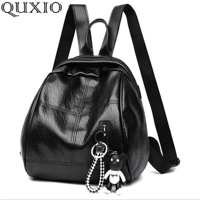 2018 new classic ladies backpack Waterproof Bags female fashion casual soft leather small ...