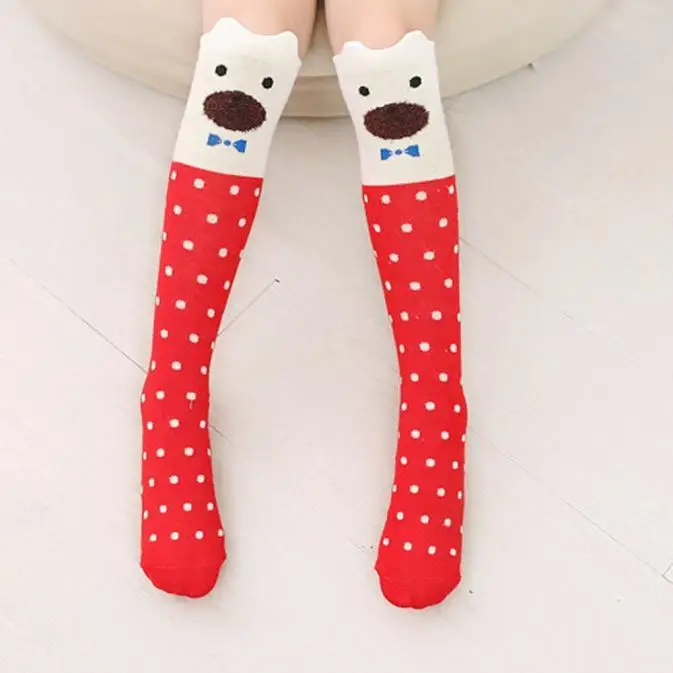 IMUCCI/комплект одежды для девочек до колена с животным узором носки, милые носки