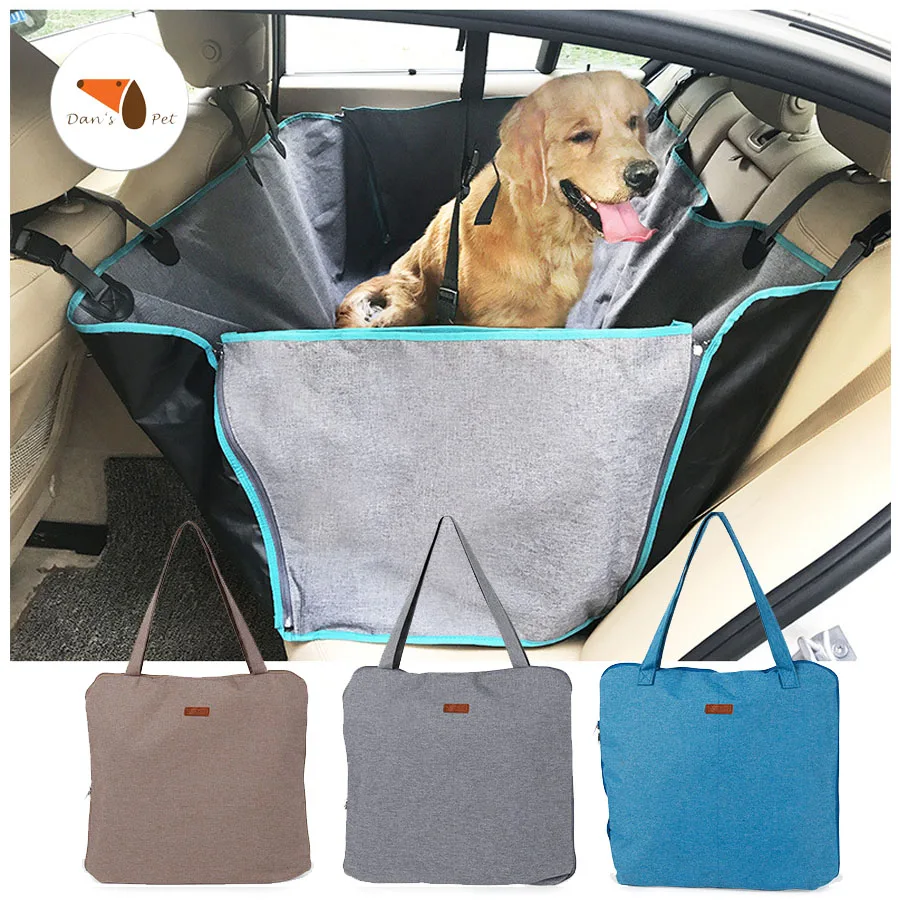 Car Pet Seat Covers PVC Waterproof Back Bench Collapsible Oxford Fabric