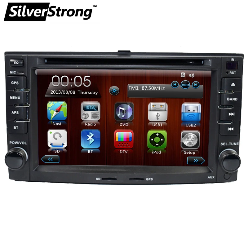 

SilverStrong Sportage Radio 2 din Car DVD For Kia Sportage 2007-2010 Car GPS Navigation Stereo Steering wheel