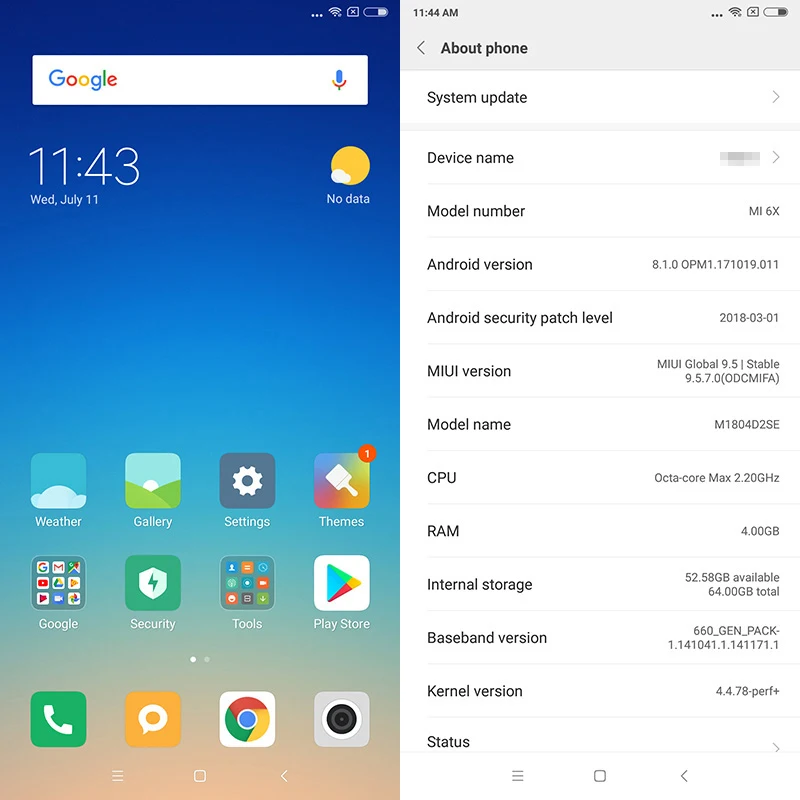 Оригинальный Xiaomi Mi 6X4 ГБ оперативная память 64 Встроенная мобильный телефон Snapdragon