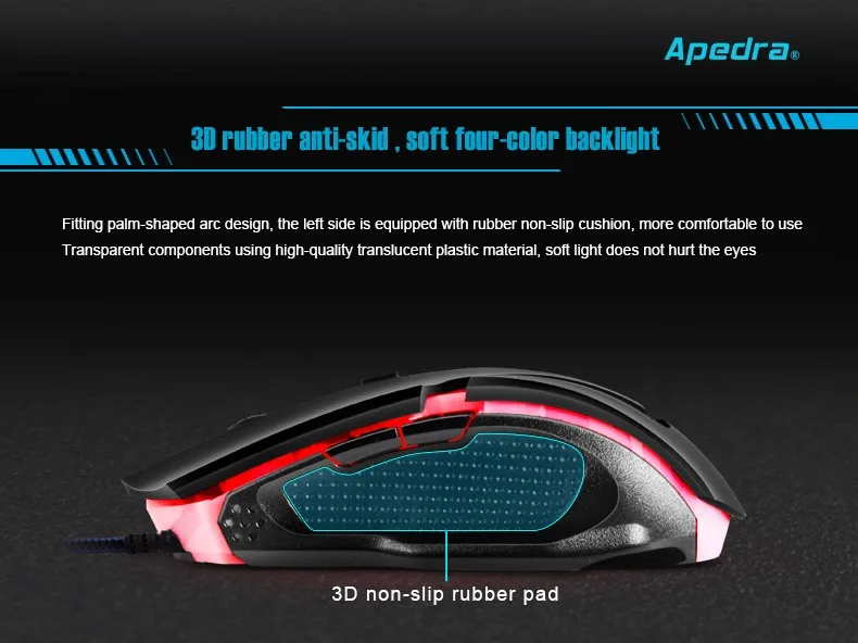 Apedra Bloody A9 Raton Souris игровая оптическая светодиодная Usb 7 Botones Souris Gaming Sans Fil для ноутбука ПК ноутбука Raton Gamer