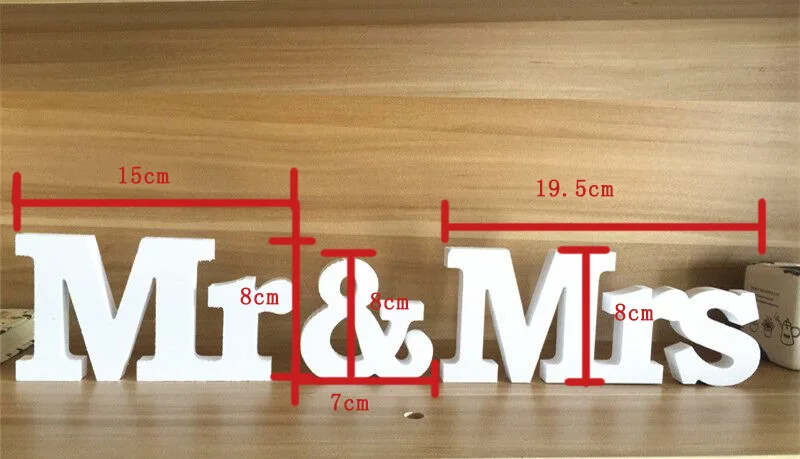 Mr& Mrs буквы для милый декор стола свадьба знак День Святого Валентина украшения