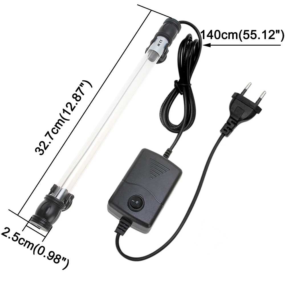 Senzeal, аквариумный светодиодный светильник, УФ стерилизатор, 220 В, 110 В, 7 Вт, 11 Вт, нм, ультрафиолетовый светильник, стерилизатор, погружной, УФ-лампа, УФ-аквариум