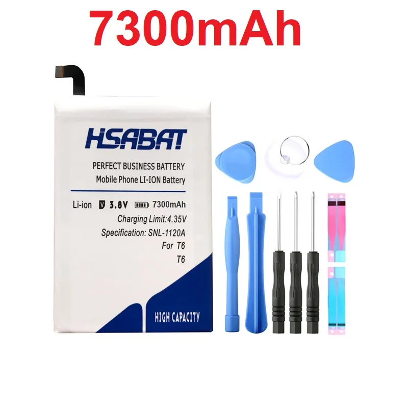 

HSABAT Big Capacity 7300mAh Battery for Homtom HT6 & DOOGEE T6 & DOOGEE T6 Pro free shipping+tracking number