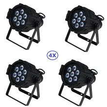 4xlot 7x15 Вт RGBAW 5IN1 Мини светодиодный Par прожектор dmx 7x мощностью 15 Вт Высокое Мощность 5-в-1 RGBWA заливочный Светодиодный прожектор для ночного клуба дискотечный DMX сценический свет