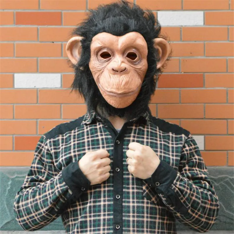 

1Pcs Realistic Orangutan Latex Masks Full Face Animal Monkey Mask Scary Mask Halloween Party Cosplay Prop Masquerade Fancy Dress