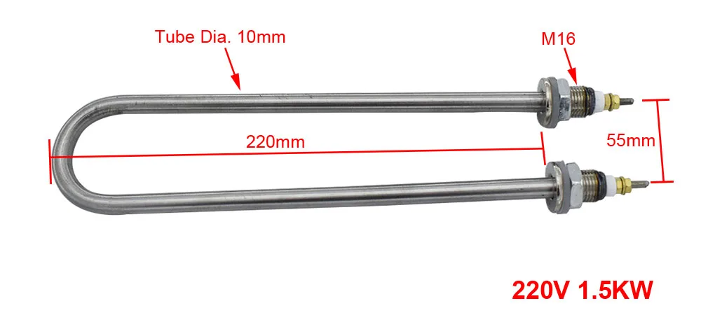 M16/M18 нагревательный элемент из нержавеющей стали 220 В/380 В трубчатый нагреватель Электрический водонагреватель для кухонных принадлежностей