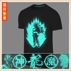 Dragon Ball Z футболка Супер Saiyan летние шорты Рубашки для мальчиков футболка Для мужчин Сон Гоку Футболки-топы Для мужчин одежда Большие размеры
