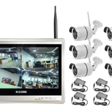 Беспроводная камера безопасности 8CH комплект CCTV NVR 960 P 6 шт. наружная пулевидная ip-камера HDMI 12," ch экран NVR Домашняя безопасность