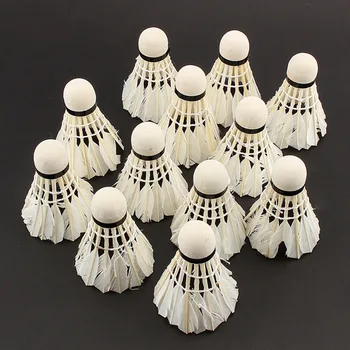 

Hot Sale 12pcs/lot Badminton Shuttlecocks Goose Feather Shuttlecock Badminton Balls Outdoor Sports Badminton Accessories