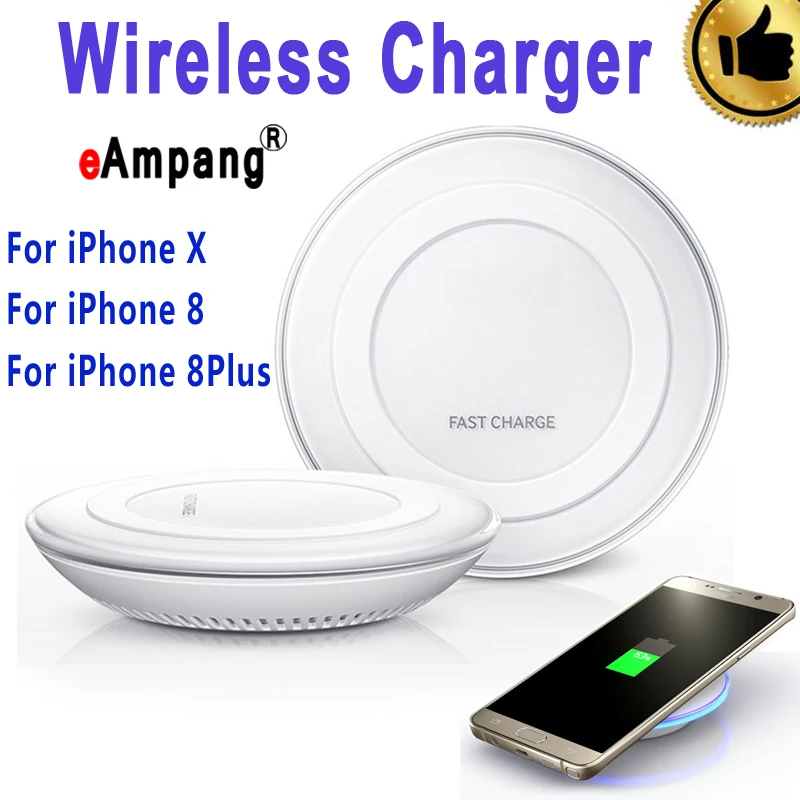 eAmpang Flat 10W Qi Fast Wireless Charging Pad for iPhone