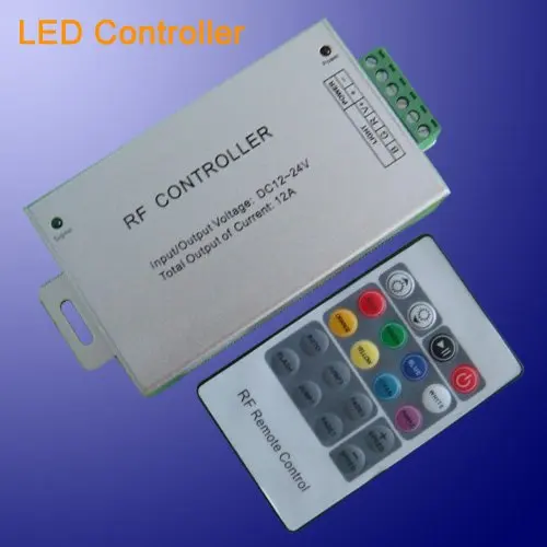 

Free shipping! wholesale,144W,5pcs/lot,Wireless 20 keys RGB controller with remote