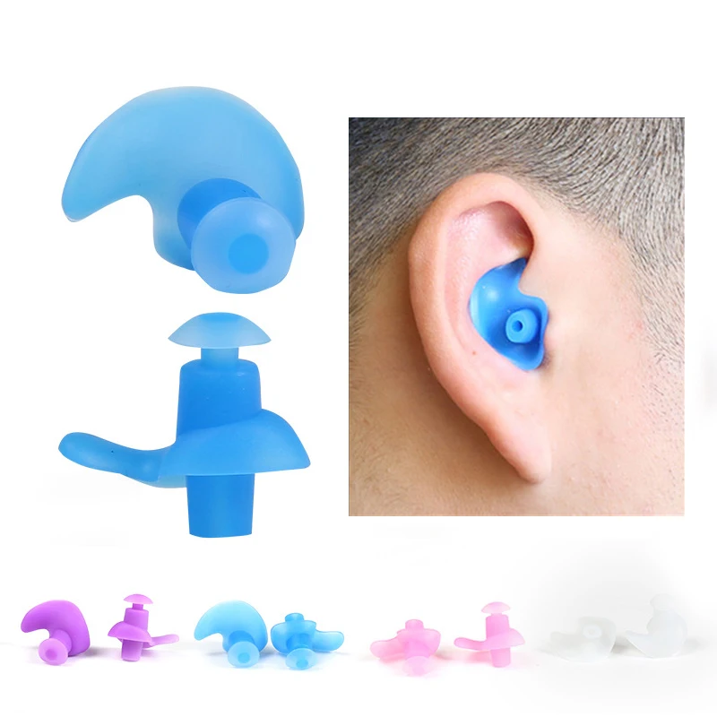 

Silicone Waterproof Dustproof Ear Plugs Swimming Earplugs oordoppen Diving Surf Water Sport Swim Anti Noise Accessories With Box
