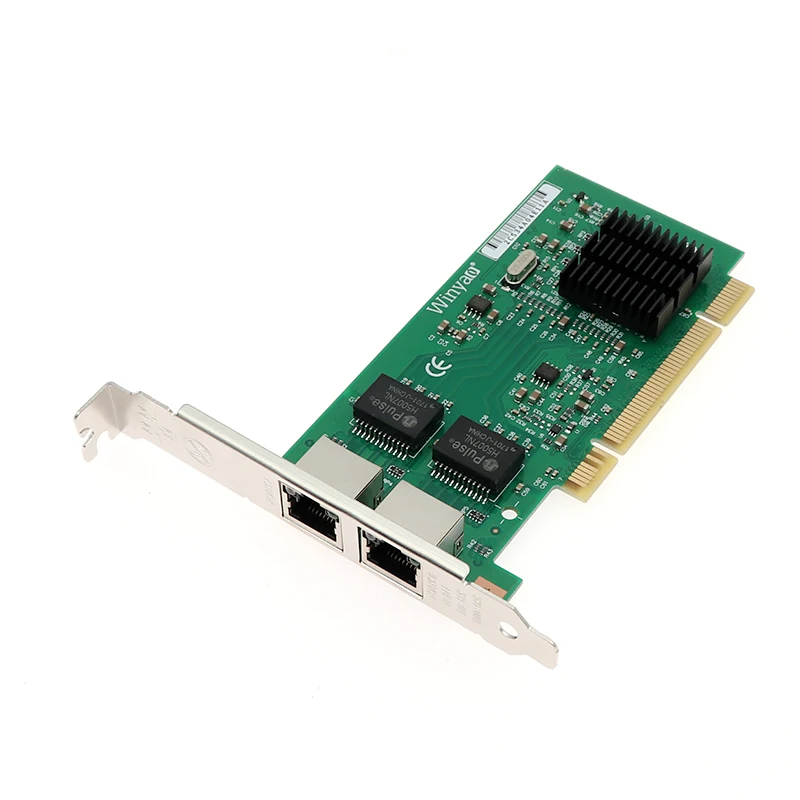 PCI Двухпортовая гигабитная Ethernet RJ 45 Сеть 10/100/1000 м конвертерная карта intel 82546 lan Gigabit