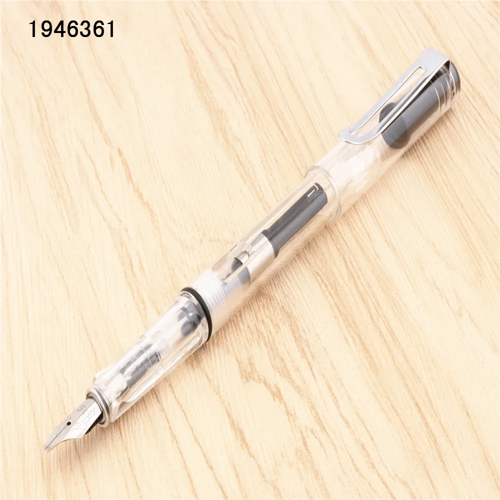 Jinhao 874 Transparent white Gothic parallel the art flower body art Flat Tip Vinyl Tibetan Arabic Student office Fountain Pen