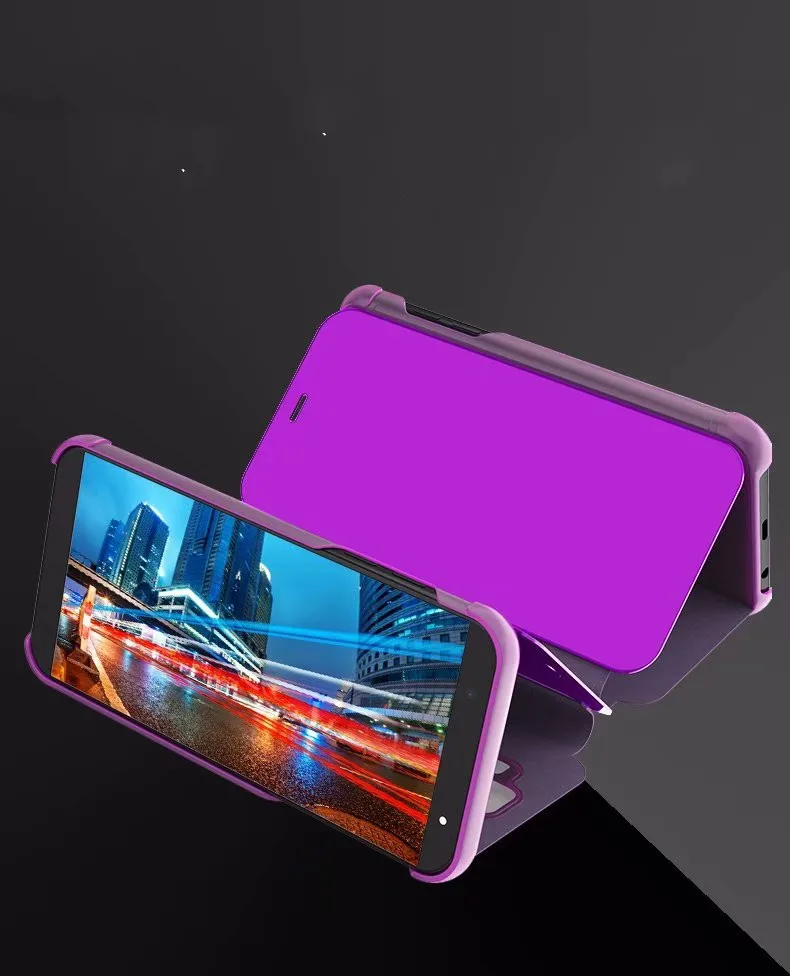 

Mirror View Smart Flip Case For Samsung Galaxy A6 A7 A8 A9 2018 J4 J6 S8 S9 Plus J8 A600 J2 Core A5 J3 J5 J7 Neo 2017 S7 Edge