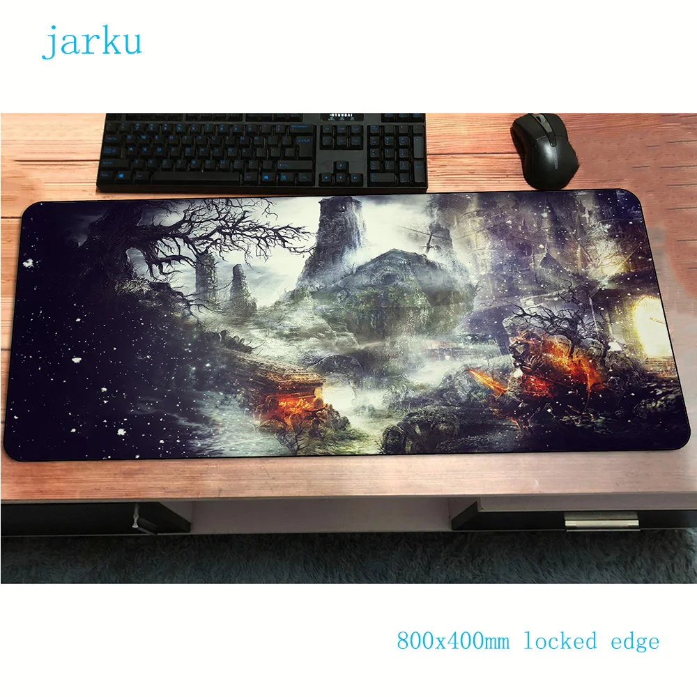 Коврик для мыши dark души 800x400x2 мм игровой коврик с аниме массовым узором офисный