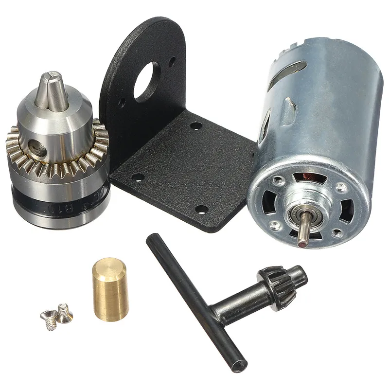 Motor da Imprensa Miniatura da Broca da Mão e Motor da C.c. do Suporte da Montagem 555 do Torno da C.c. v com Mandril Montagem 12-36 da 9 c.c. 12-36 v com mandril miniatura da