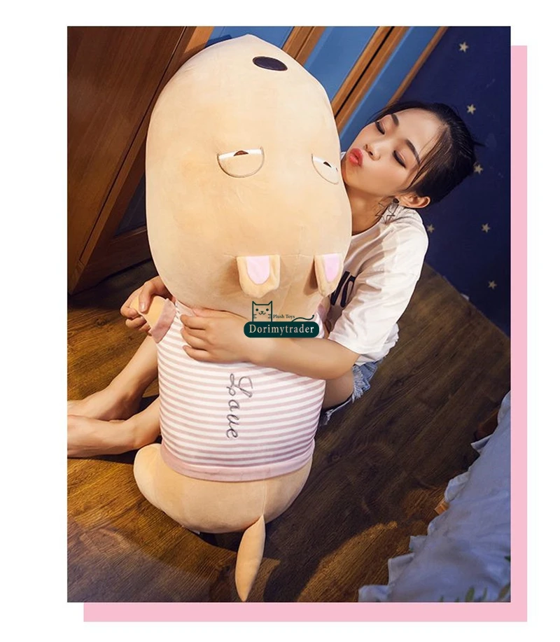 Dorimytrader cuddly cartoon dog plush toy stuffed soft animals dogs pillow anime doll present for kids and adult 37inch 95cm DY61772 (17)