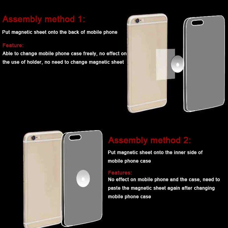 Универсальный автомобильный держатель MALUOKASA для iPhone 6 7 Air Vent Mount магнитный