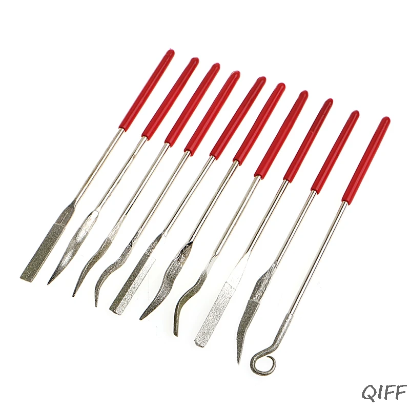 

10Pcs Diamond Coated Riffler Files Mechanical Watch Jewelry Files Tools Mar28