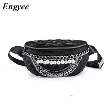 Engyee женский кожаный ремень сумки женские брендовые дизайнерские черные однотонные поясные сумки для телефона модная сумочка для путешествий
