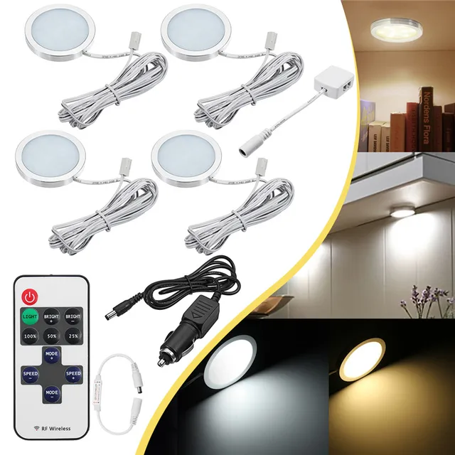 4pcs Auto Led Dome Light Remote Control Car Interior Lamp Reading 4pcs Auto Led Dome Light Remote Control Car Interior Lamp Reading 4 In1 Socket 12v Spot Lights For Camper