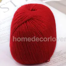 400 м красный мягкий кашемир шерсть Вязание ручной работы Пряжа Ремесло свитер шарф изготовление