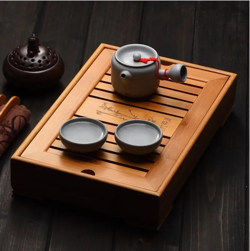 de Chá de bambu Bandeja de Chá