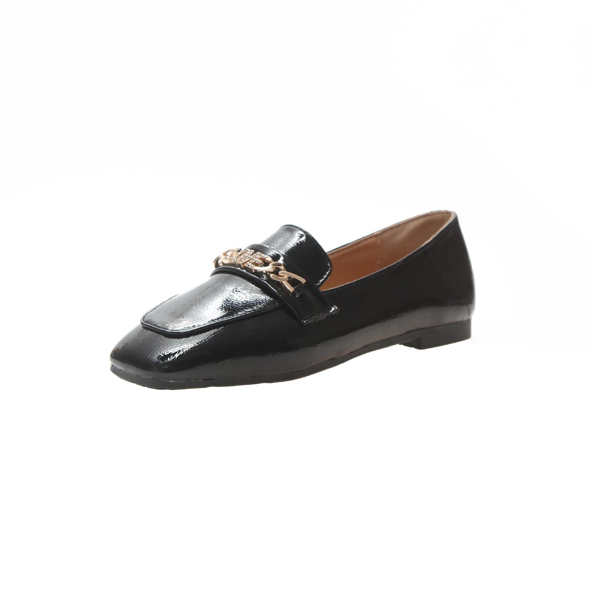 

Women's Shoes Flat Shoes Women Solid Color Metal decoration Single Shoes Casual Korean Style Women Loafers Shoes EUR35-40