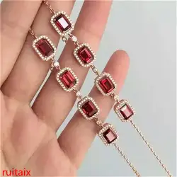 KJJEAXCMY fine jewelry 925 чистого серебра, инкрустированные Природный камень гранат камень женщин браслет ювелирные изделия. mkoiu vgtrf bghui