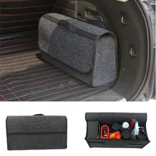 Large Grey Anti Slip Car Trunk Compartment Boot Storage Organizer Box Storage font b Bag b