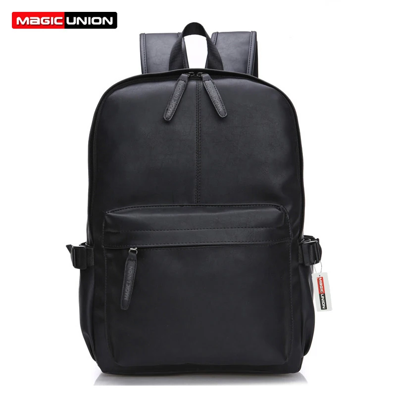 MAGIC UNION Oil Wax Leather Backpack For Men Travel Backpacks Western Design Style Leather School Backpack Mochila Zip