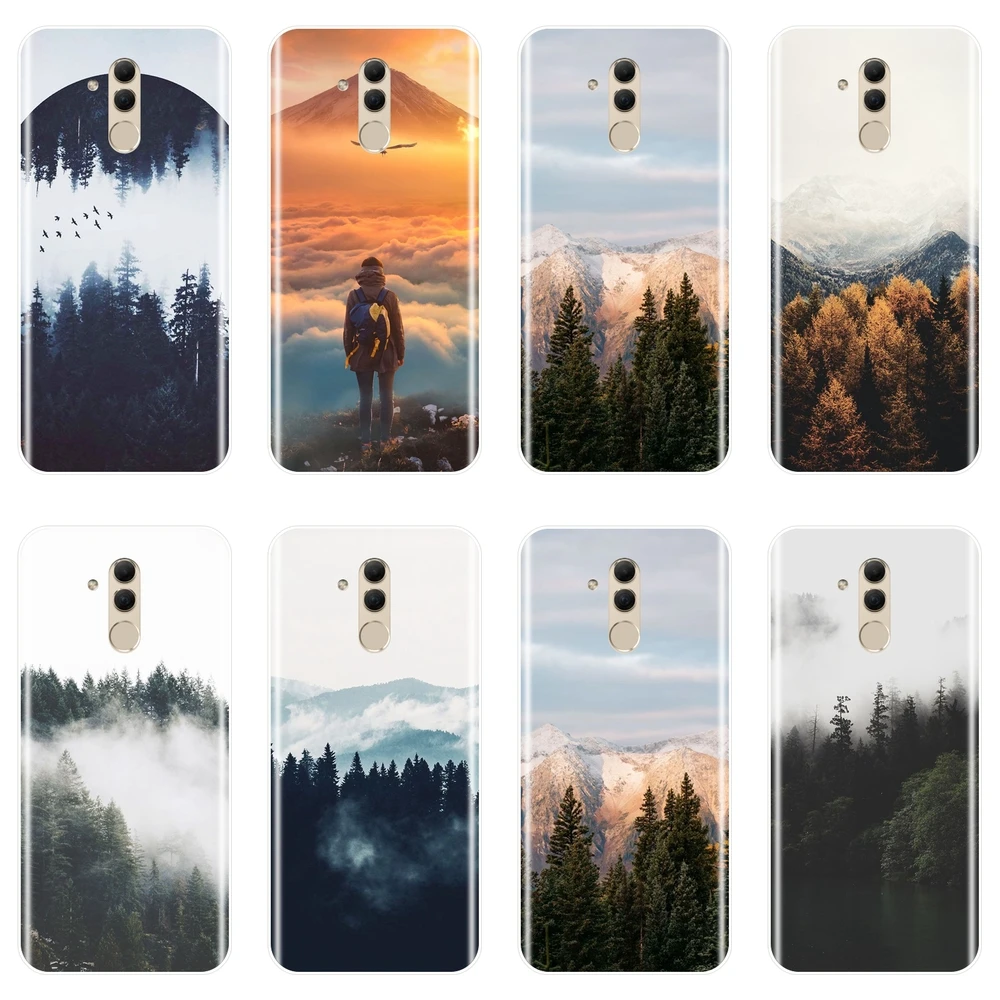 

TPU For Huawei Mate 7 8 9 10 20 Lite Case Silicone Travel Mountain Forest Soft Back Cover For Huawei Mate 9 10 20 Pro Phone Case