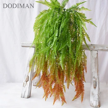 

Artificial 2 kind color big Persian grass wall hanging home decoration green simulation fern grass plant rattan 1pcs