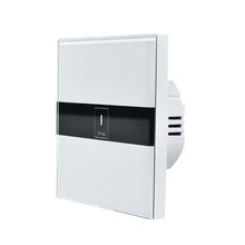Smart Light Switch Home Automation Module Wifi Wireless Remote Control Wall Light Press Timer Switch 1 Gang With Glass Panel E