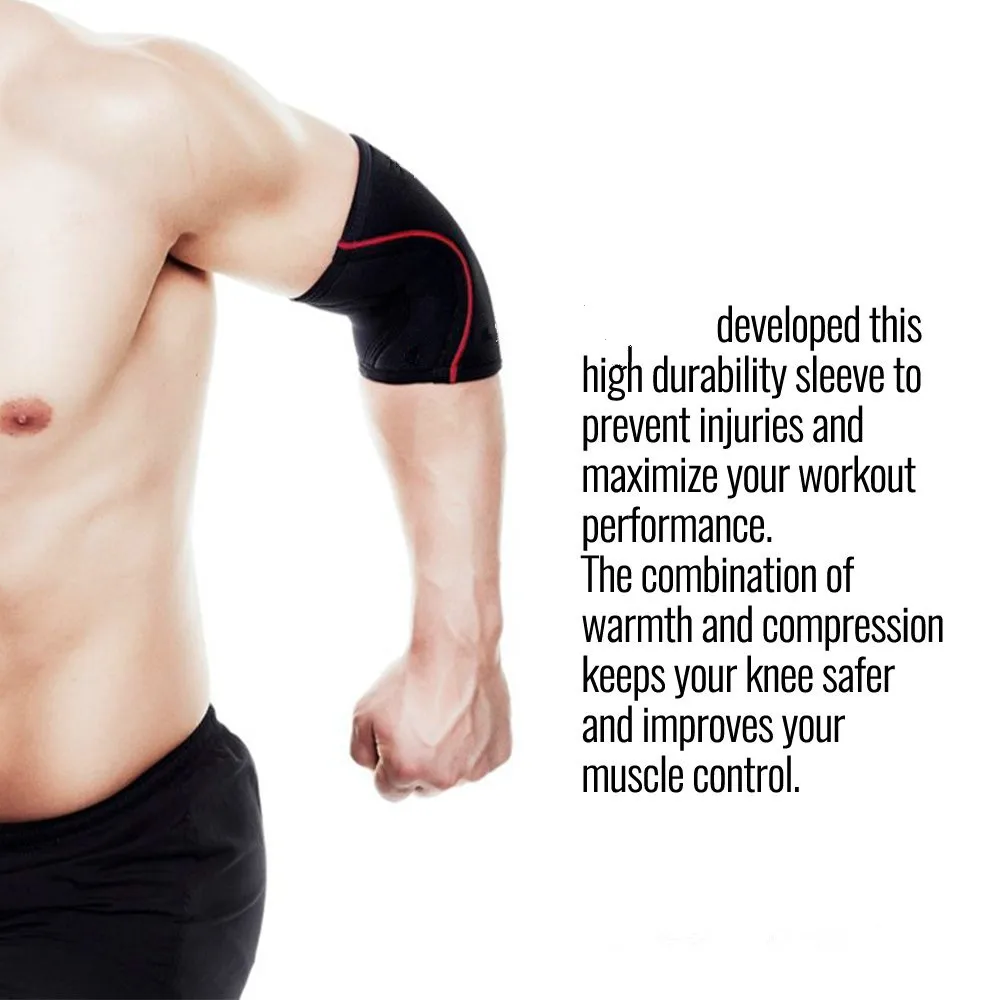 

Elbow Compression Sleeve -5mm (1 PAIR) Support Brace for Tendonitis, Arthritis, Bursitis
