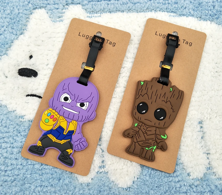 

IVYYE Guardians Groot Anime Travel Accessories Luggage Tag Suitcase ID Address Portable Tags Holder Baggage Label New