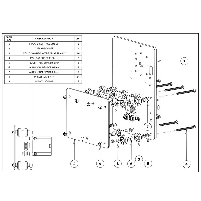 Workbee Plate Set Build Board Lead Screw Driven Gantry Board For Openbuilds