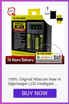 Оригинальное Nitecore зарядное устройство I8 Новое I2 I4 lcd интеллектуальное зарядное устройство Li-Ion 18650 14500 16340 26650 AAA AA 12V зарядное устройство