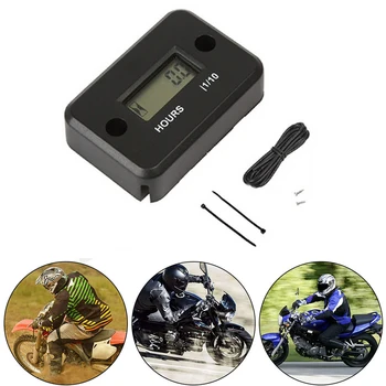 

Hour Meter Counter Waterproof Engine Gauge For 4 Stroke Motorcycle ATV Snowmobile LCD Display Portable Hour Meter