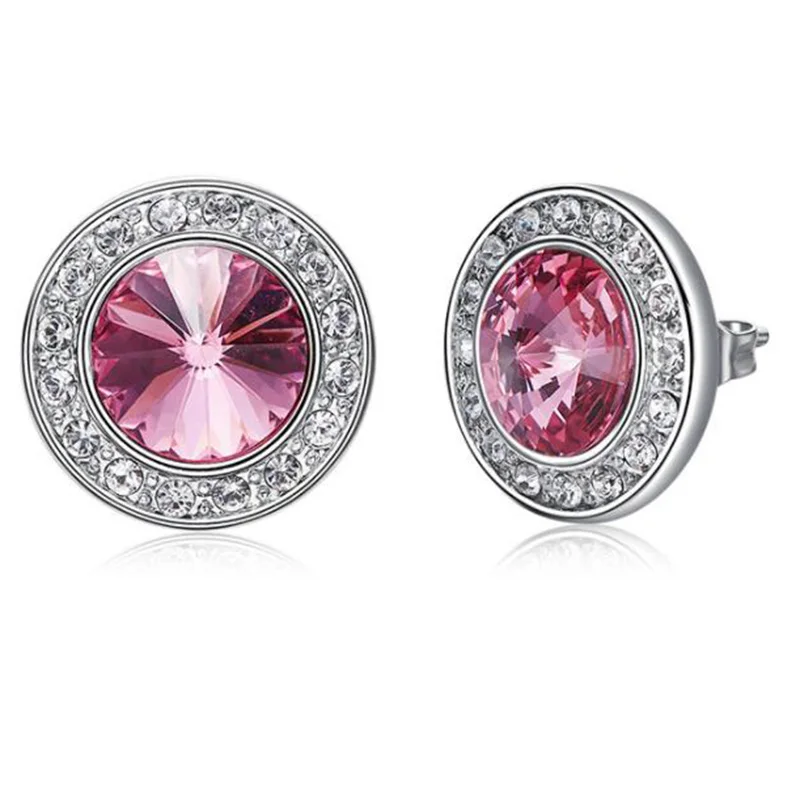 LuxJuly Eurpean и американские серьги с кристаллами украшенные Swarovski Женские аксессуары