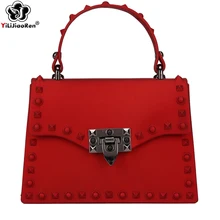 Модные Женская сумочка с наклепками известный бренд кожа женская сумочка Роскошные сумки для женщин дизайнер через плечо для