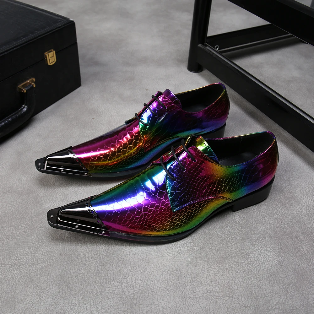 Мужские туфли из натуральной кожи с принтом в виде рыбки; брендовые модельные туфли в деловом стиле; модные повседневные мужские туфли-оксфорды на плоской подошве размера плюс 47