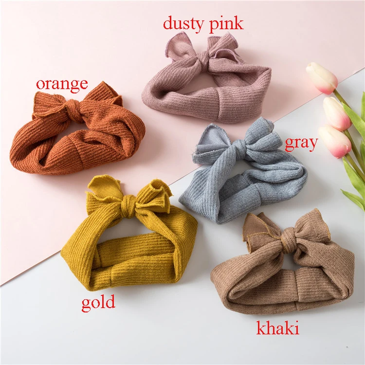 

24pc/lot Baby Girls Wool Knitted Headband,Fashion Kids Knit Turban Headbands Children Girl's Knotbow Hair Accessories